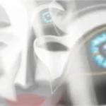 "Die Gabe" Beitragsbild - stilisierte Frauenmaske mit der Erdkugel als Iris